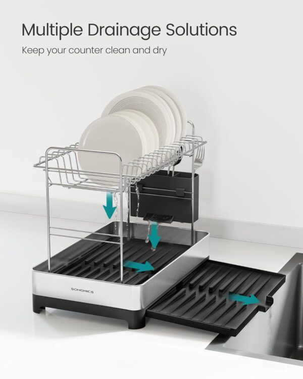 Escorredor de Louças em Inox com 2 Andares, SONGMICS - Image 5